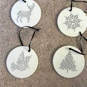 Hearth & Hand Black and White Holiday Ornament Set